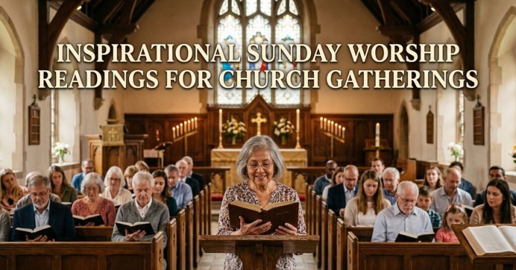 Inspirational Sunday Worship Readings for Church Gatherings