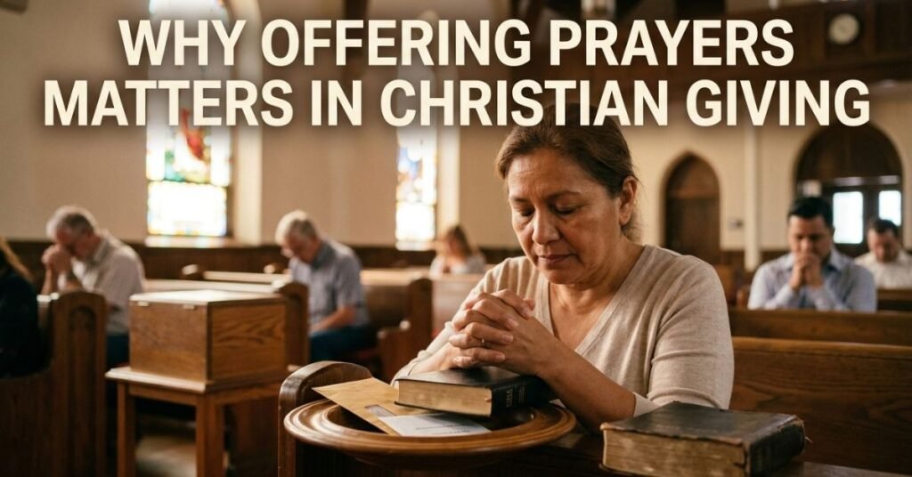 Why Offering Prayers Matters in Christian Giving