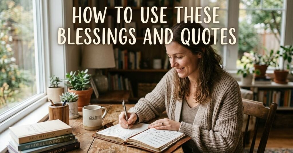 How to Use These Blessings and Quotes