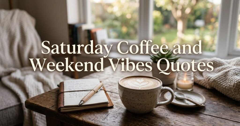 Saturday Coffee and Weekend Vibes Quotes