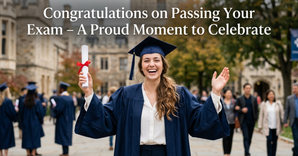 Congratulations on Passing Your Exam – A Proud Moment to Celebrate