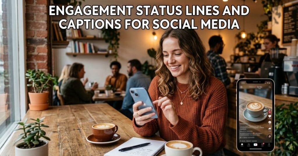 Engagement Status Lines and Captions for Social Media