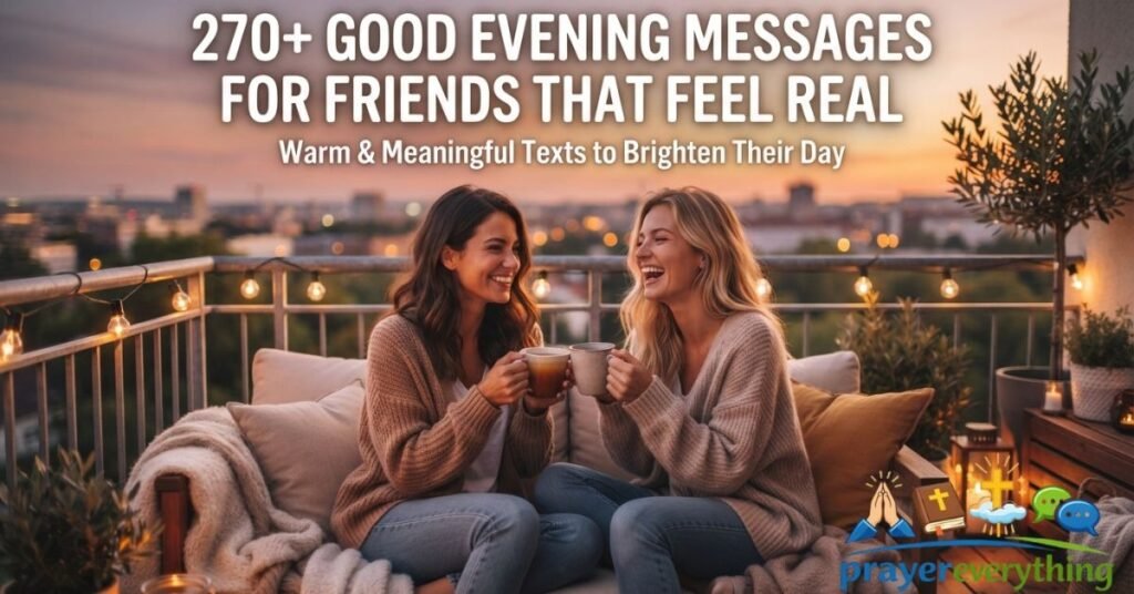 270+ Good Evening Messages for Friends That Feel Real