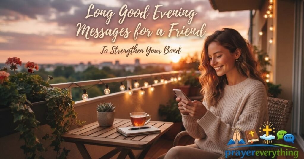 Long Good Evening Messages for a Friend