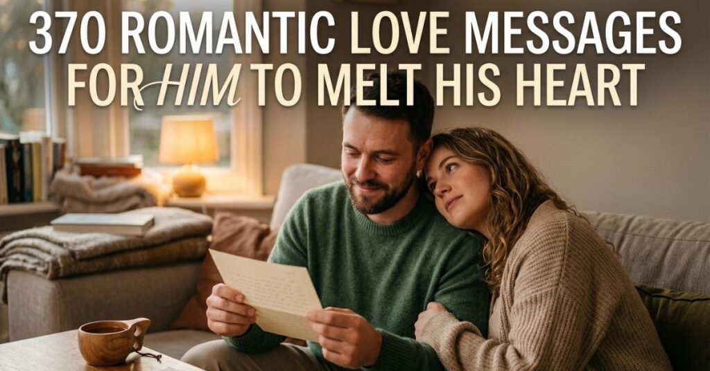 370 Romantic Love Messages for Him to Melt His Heart