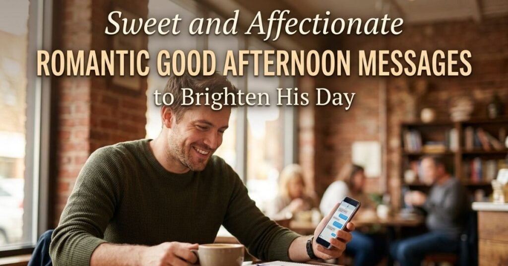 Sweet and Affectionate Romantic Good Afternoon Messages to Brighten His Day