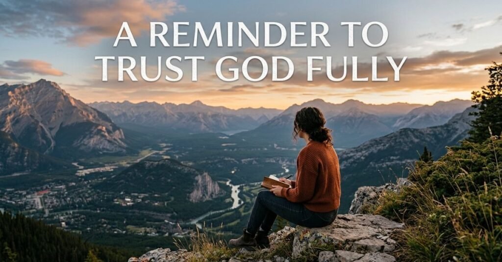 A Reminder to Trust God Fully