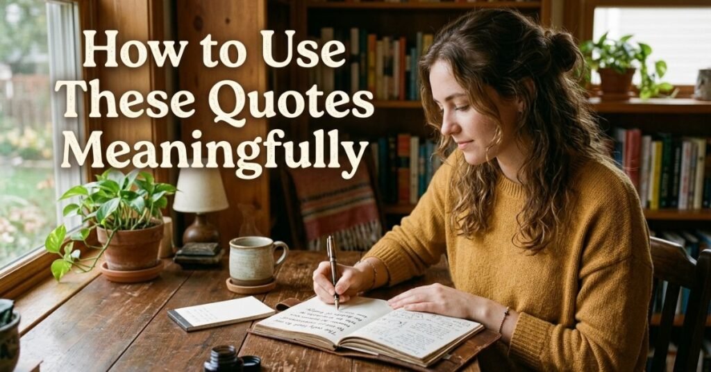 How to Use These Quotes Meaningfully