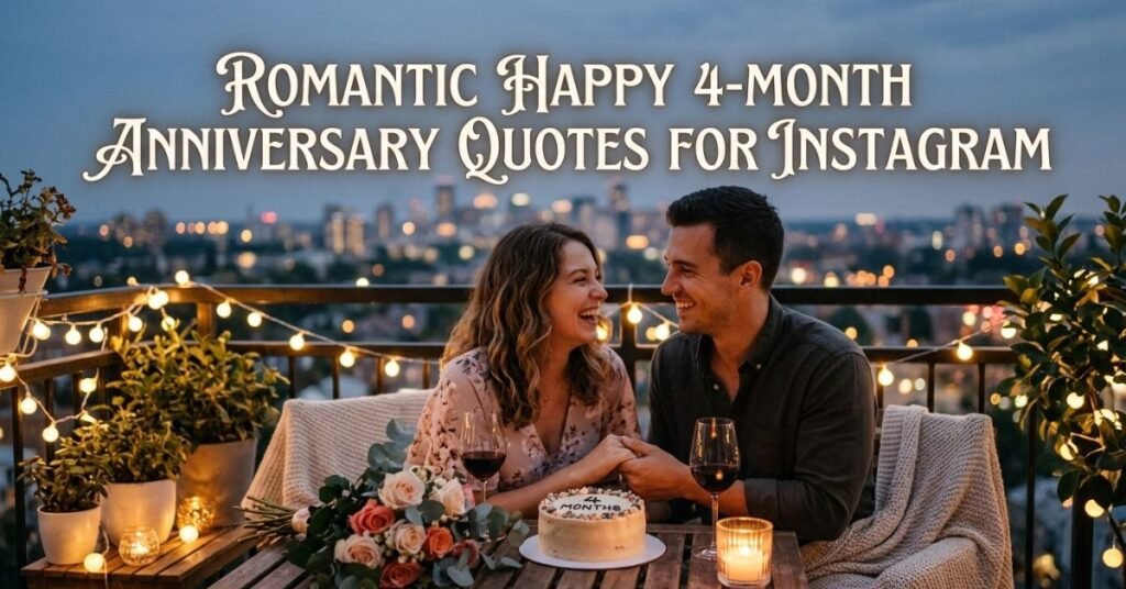 Romantic Happy 4-Month Anniversary Quotes for Instagram