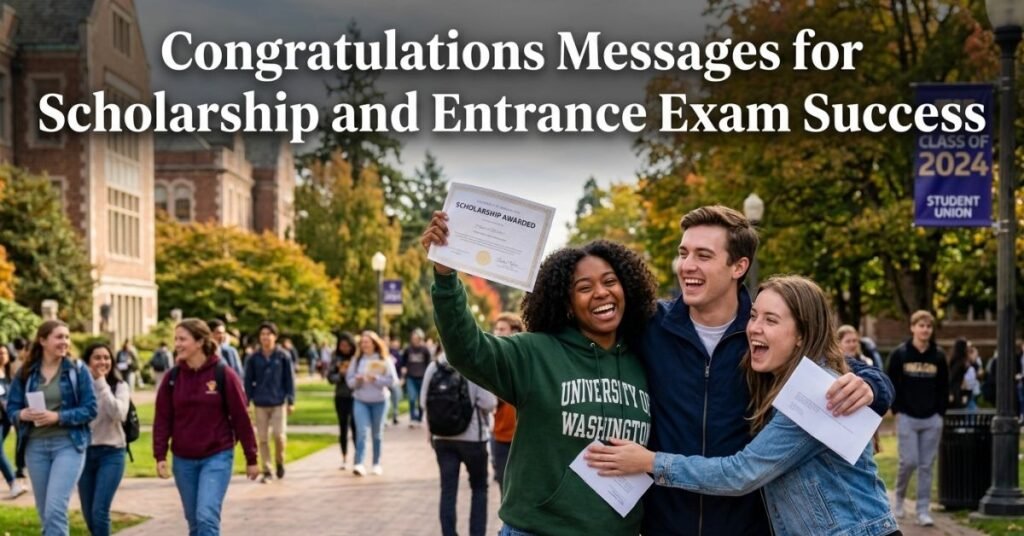 Congratulations Messages for Scholarship and Entrance Exam Success