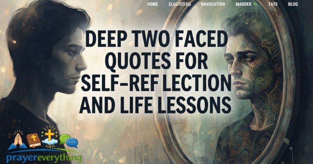 Deep Two Faced Quotes for Self-Reflection and Life Lessons