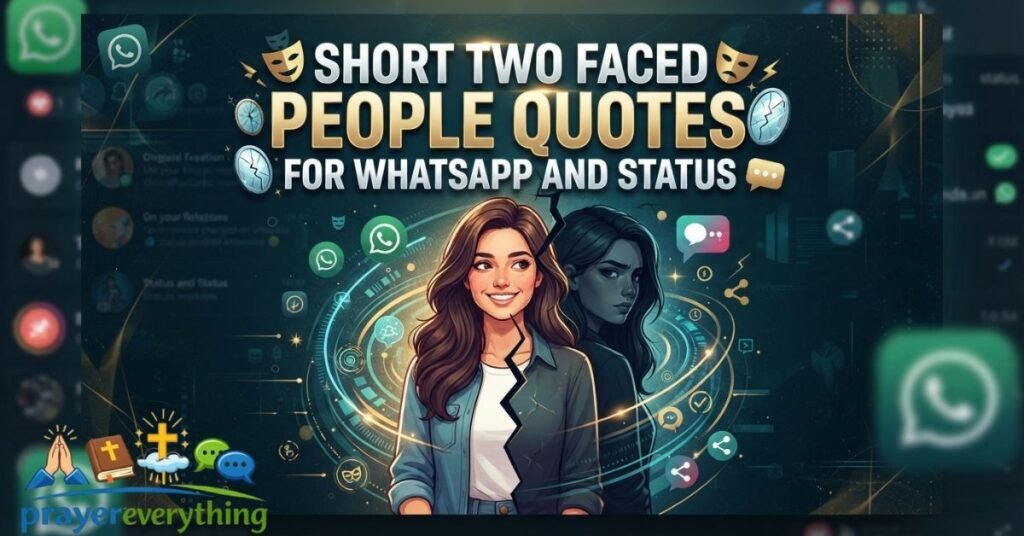 Short Two Faced People Quotes for WhatsApp and Status