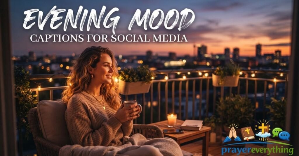 Evening Mood Captions for Social Media