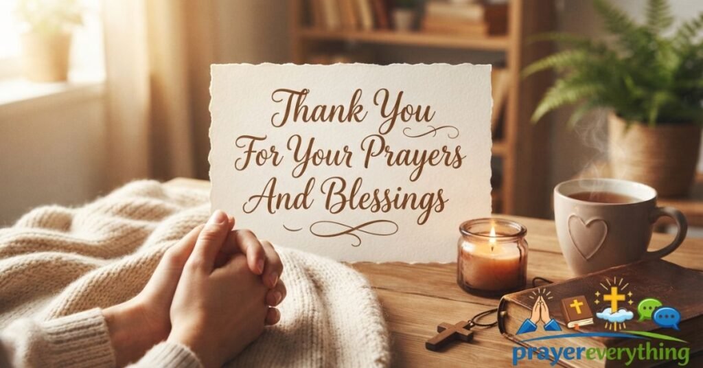 Thank You For Your Prayers And Blessings