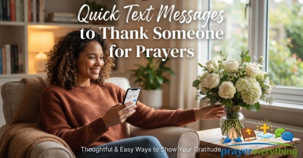 Quick Text Messages to Thank Someone for Prayers