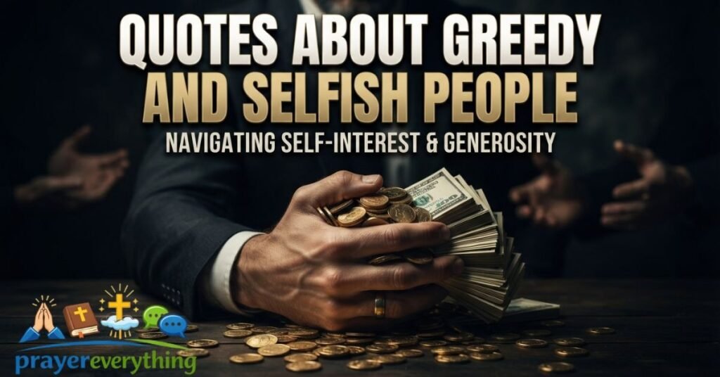 Quotes About Greedy and Selfish People