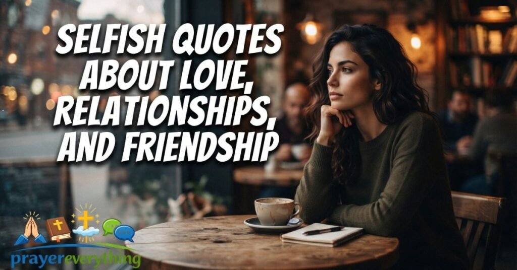 Selfish Quotes About Love, Relationships, and Friendship