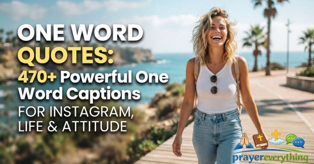 One Word Quotes: 470+ Powerful One Word Captions for Instagram, Life & Attitude