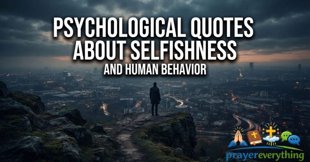 Psychological Quotes About Selfishness and Human Behavior