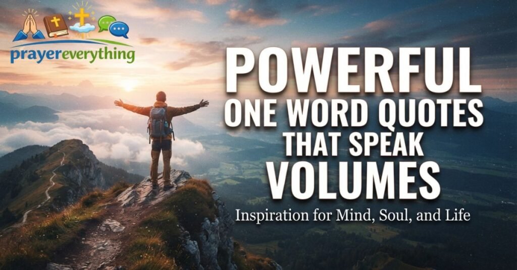 Powerful One Word Quotes That Speak Volumes