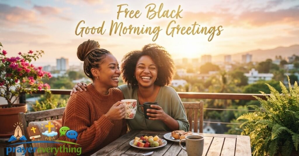 Free Black Good Morning Greetings