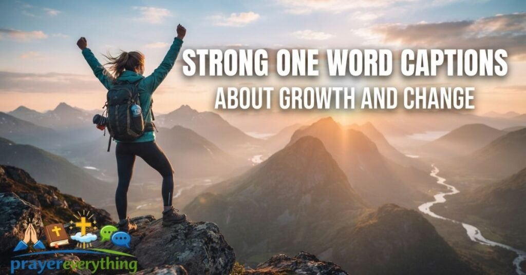 Strong One Word Captions About Growth and Change