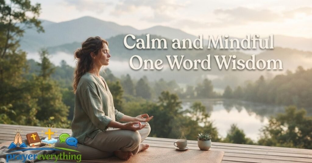 Calm and Mindful One Word Wisdom