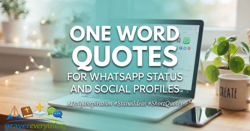 One Word Quotes for WhatsApp Status and Social Profiles