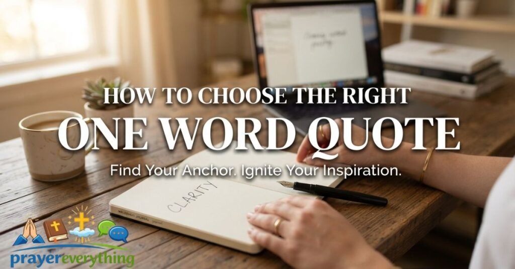 How to Choose the Right One Word Quote
