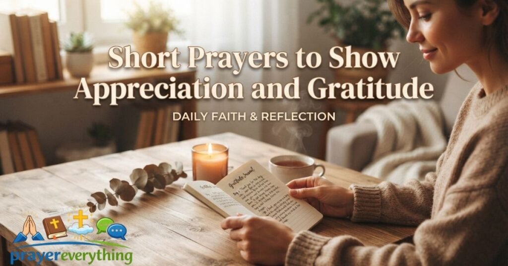 Short Prayers to Show Appreciation and Gratitude
