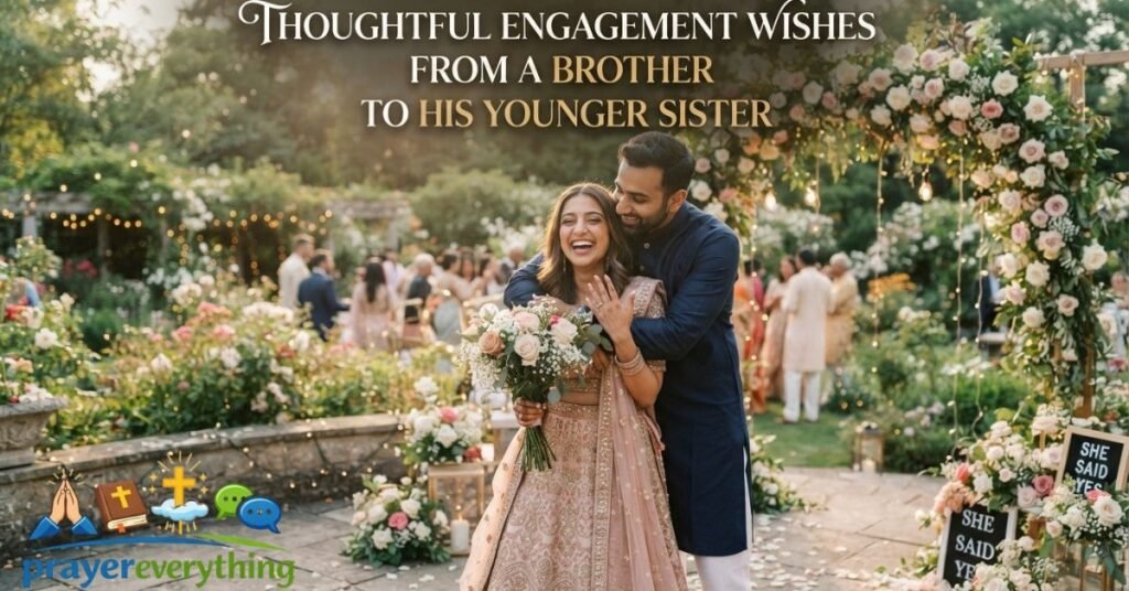 Thoughtful Engagement Wishes from a Brother to His Younger Sister
