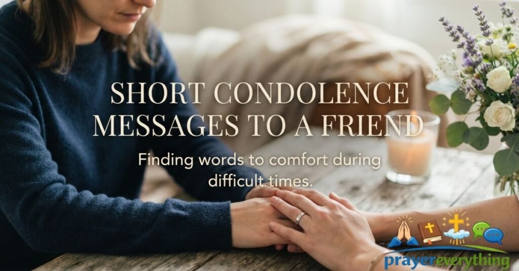 Short Condolence Messages to a Friend