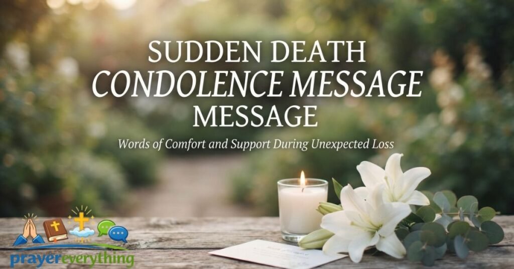 Sudden Death Condolence Message
